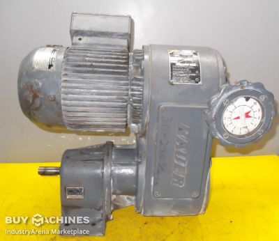 adjustable gear motor 0.75 kW 30-210 rpm Bauer DK94V10/216