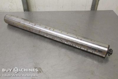 Förderbandrollen Transportrollen Stahl Ø 80 x 800 mm mit Kettenrad