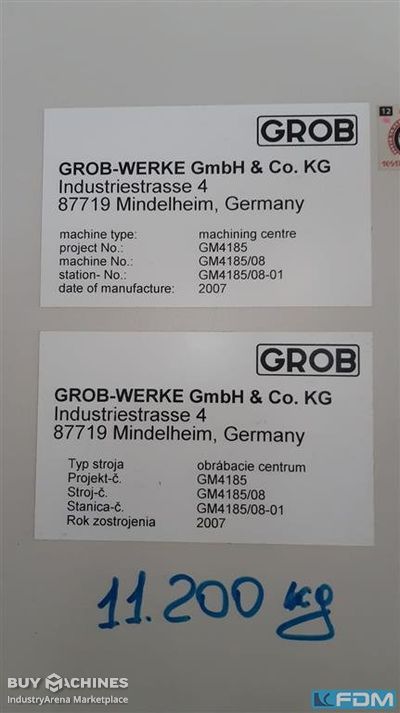 Machining Center - Horizontal GROB G300