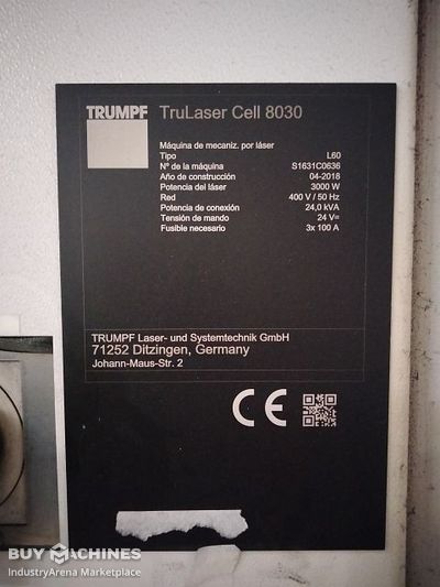 TRUMPF TRULASER CELL 8030