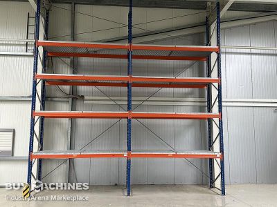 Pallet rack with storage shelves K.D. H/B/T 6000/5500/1100 mm