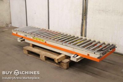 Scissor lift table with roller conveyor unbekannt Traglast 1000 kg  2400 x 820 mm