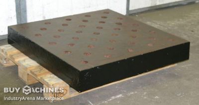 Aufspannplatten mit Bohrungen 9 Stück Guss 1000/1000/H150 mm